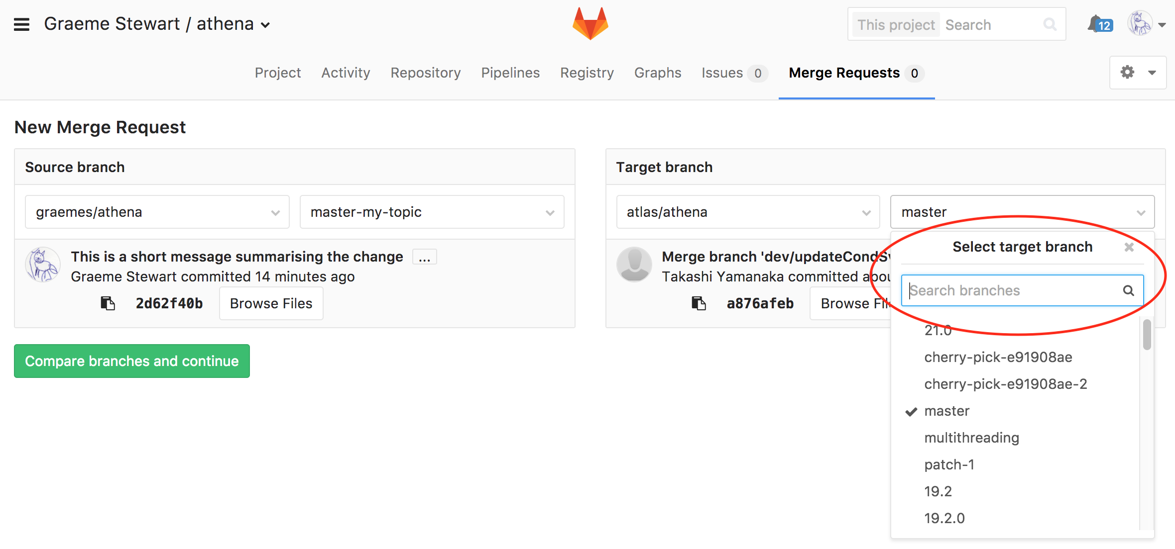 GitLab project front page