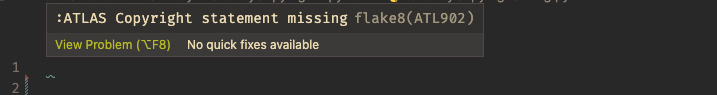 VS Code Python Flake8 ATLAS